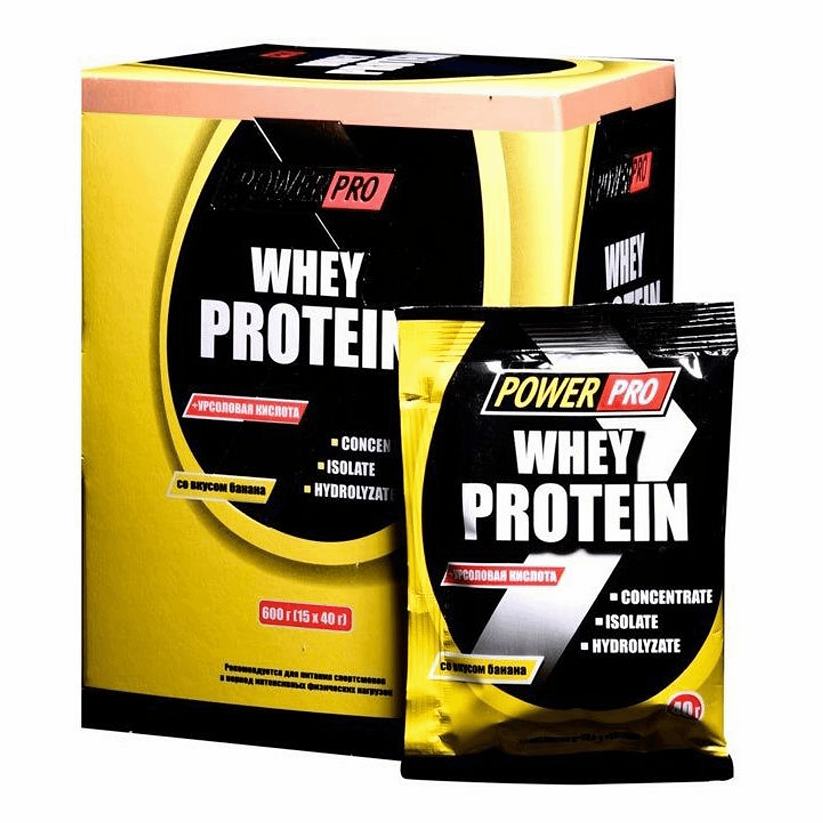 Power Pro Whey Protein 15 шт 40 гр (Power Pro) Банан