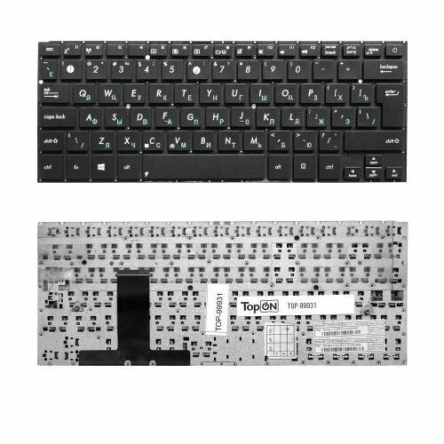 Клавиатура для ноутбука Asus UX31A, UX32, U38D Series. Г-образный Enter. Черная, без рамки. PN: PK130SQ415S черный