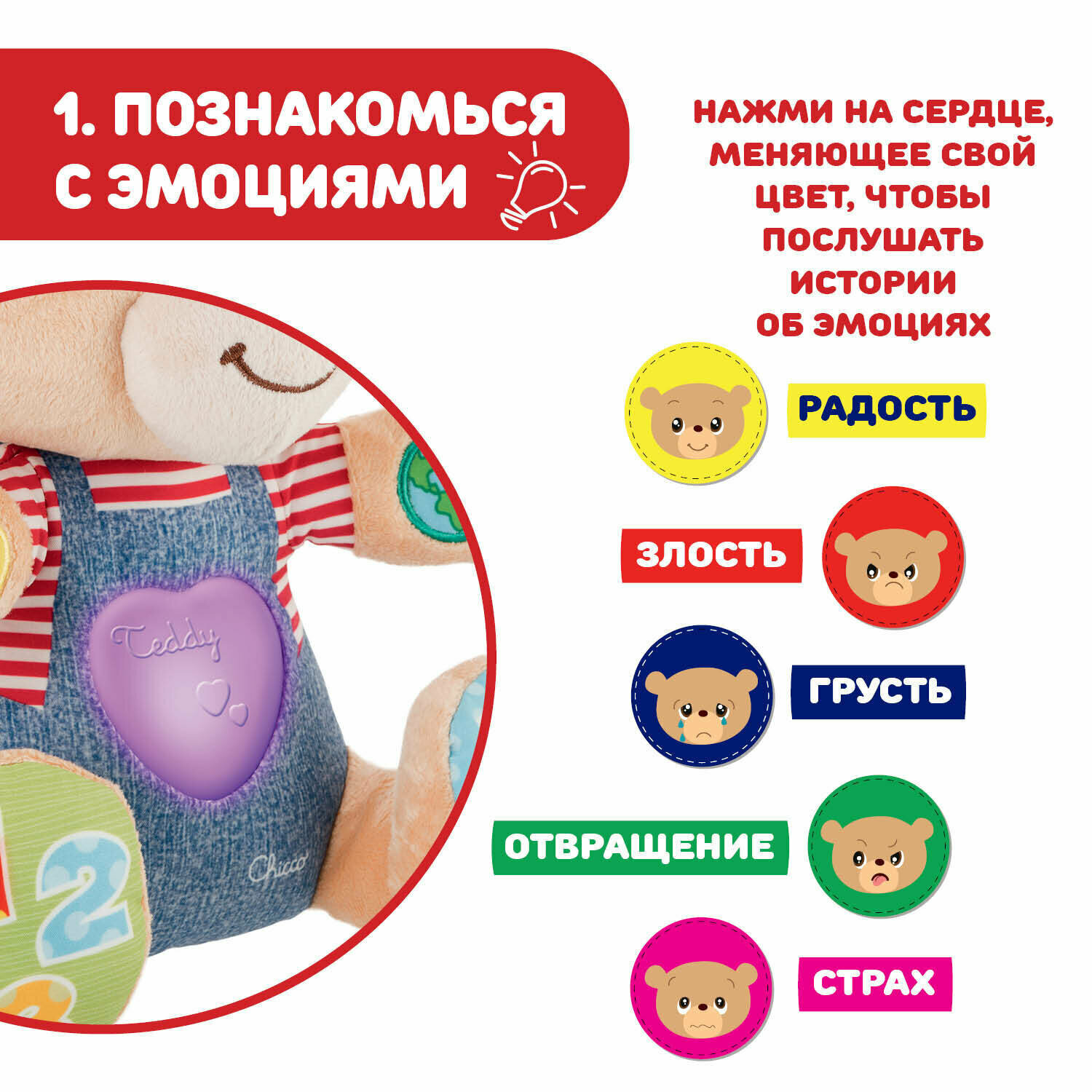 Интерактивная игрушка Chicco Teddy Emotion - фото №13