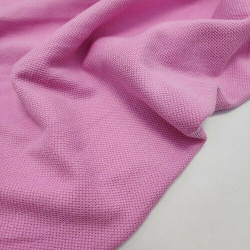 Ткань пике хлопок (чулок), розовый, 100*260см