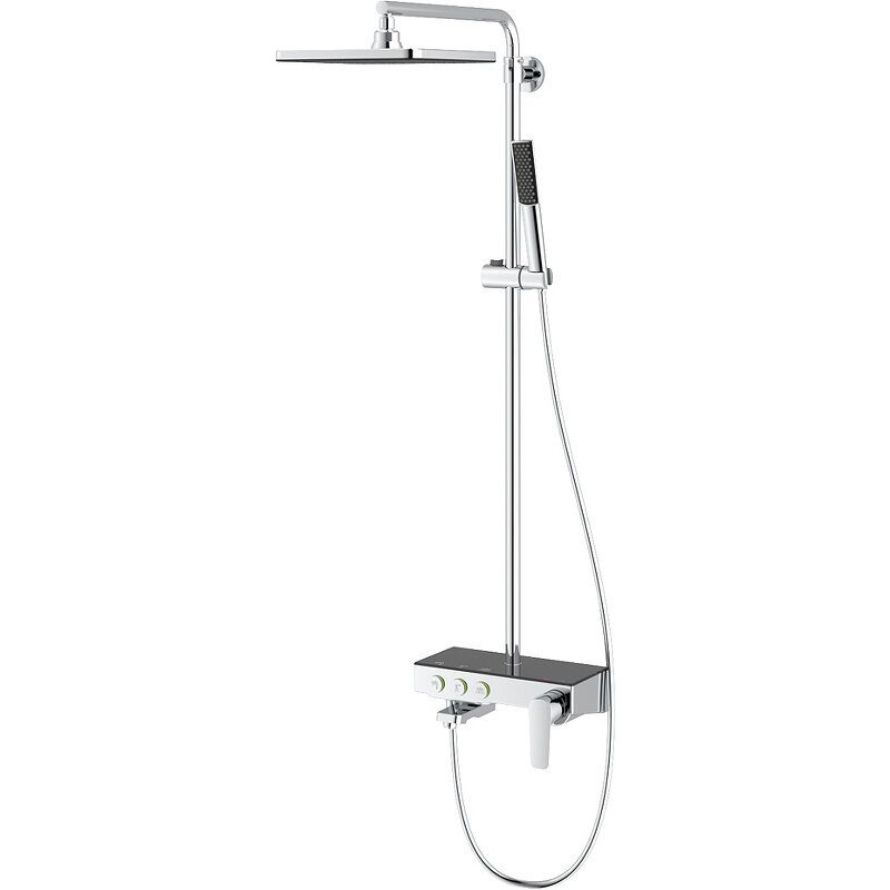 Душевой комплект Teska Niagara NG3501C полка черное стекло