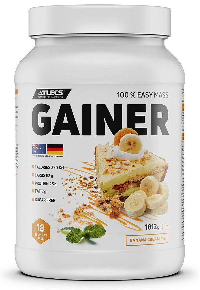 Atlecs Gainer 1812 g, (банановый пирог)