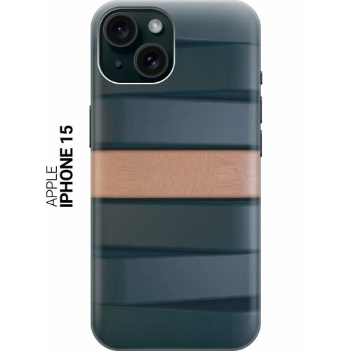 фото Силиконовый чехол на apple iphone 15 / эпл айфон 15 с рисунком "бежевая доска" slvgo