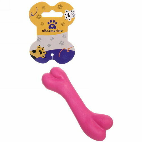 Игрушка для собаки «Bubble gum-Кость» 12,3см цвет розовый Ultramarine