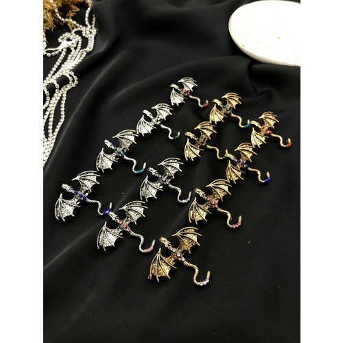 Брошь, серебряный, синий