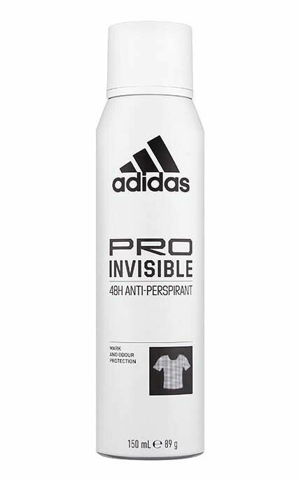 ADIDAS Дезодорант-спрей Pro Invisible 48H антиперспирант женский,150 мл (из Финляндии)