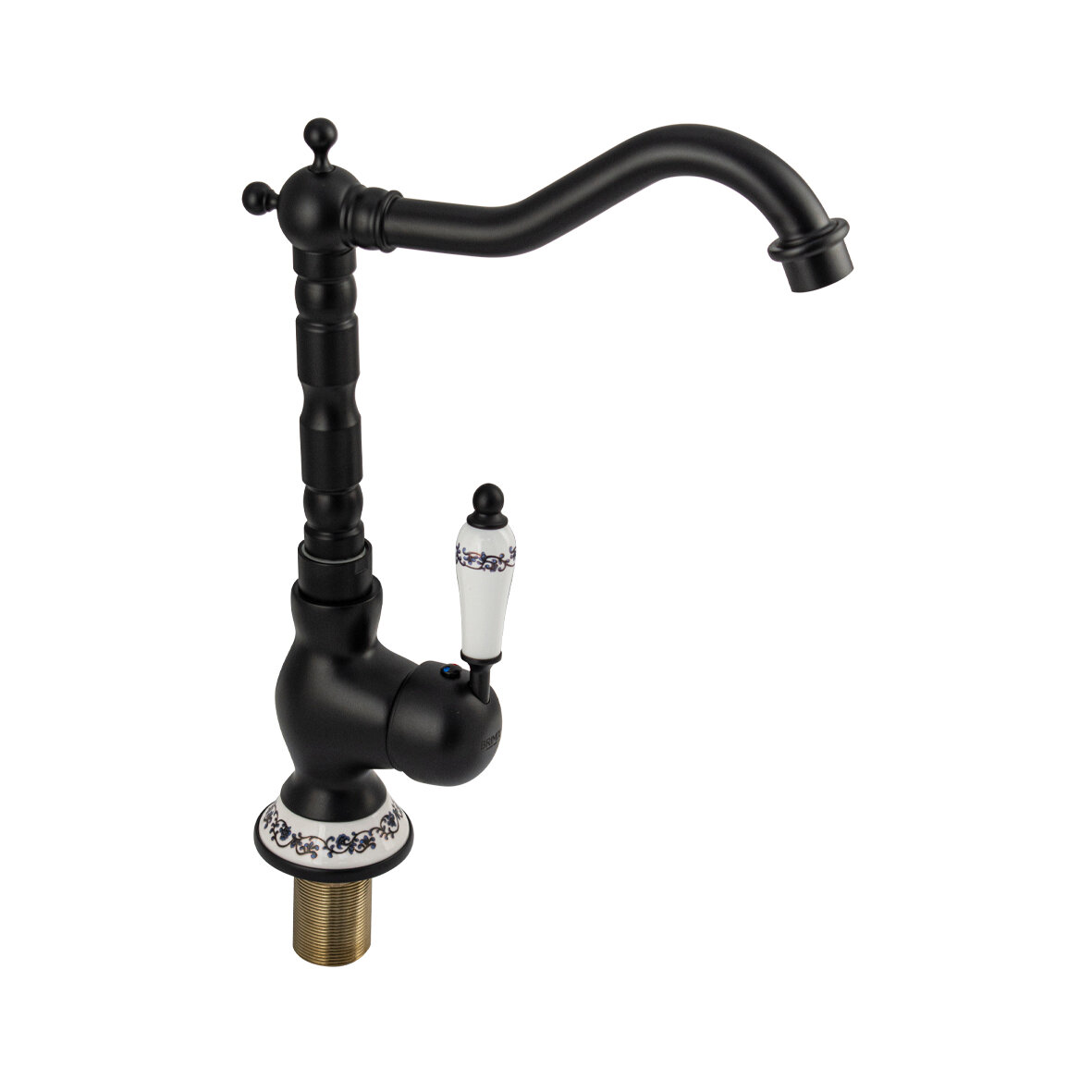 фото Смеситель для кухни шаровый BRIMIX 153 (под бронзу высокий гусак поворот на 360 градусов)