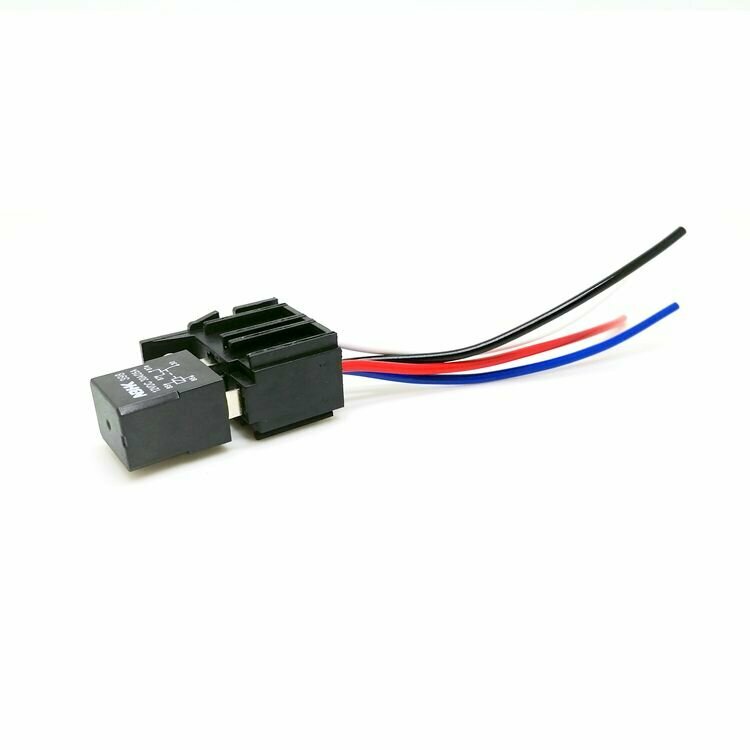 Реле 4-контактное с колодкой Novsight 12V DC 30 А/20 A, 1шт. TR-205