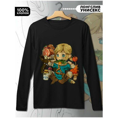 фото Лонгслив hypnotica, размер l, черный