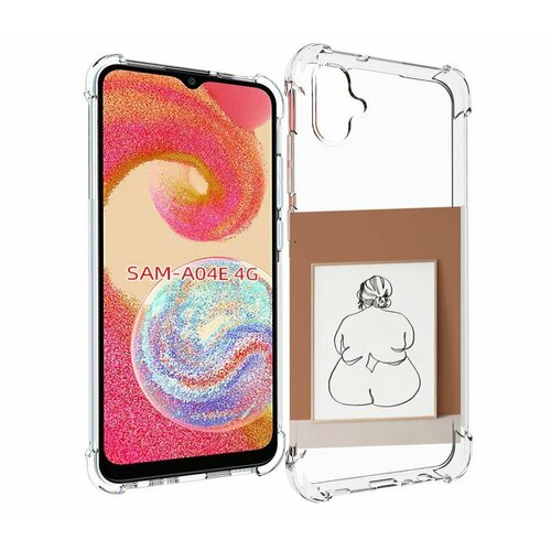 Чехол MyPads Body Positive Female Figure Line Art женский для Samsung Galaxy A04e задняя-панель-накладка-бампер чехол mypads body positive female figure line art женский для samsung galaxy xcover 5 задняя панель накладка бампер