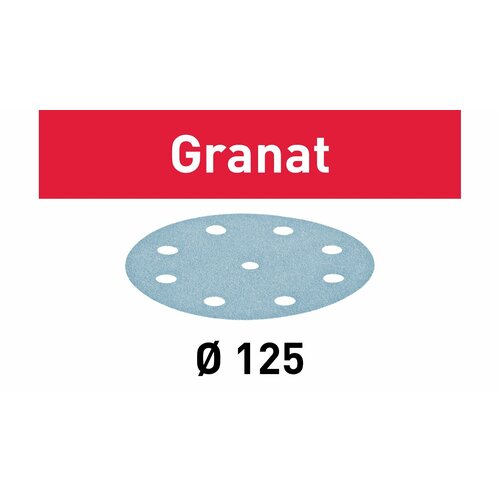 фото Материал шлифовальный festool granat p80. компл. из 50 шт. stf d125/9 p 80 gr 50x