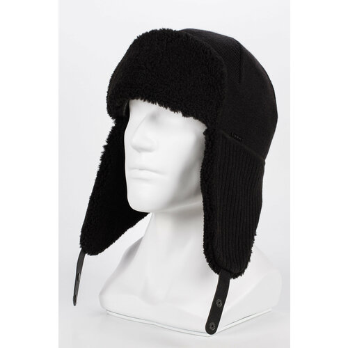 фото Шапка ушанка starkoff, размер 59-61, черный