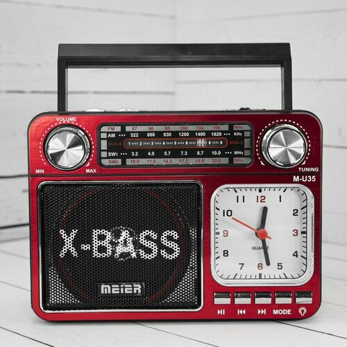 Радиоприёмник Meier M-U35 красный Радио FM С фонариком 239000₽