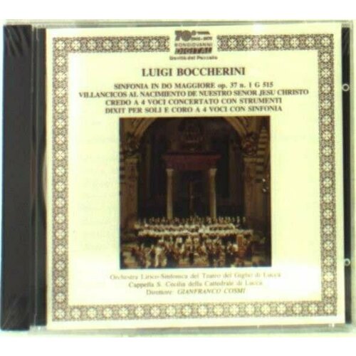 AUDIO CD Orch.Del Teatro Del Giglio: Boccherini: Sinfonia in Do Op. 1 CD