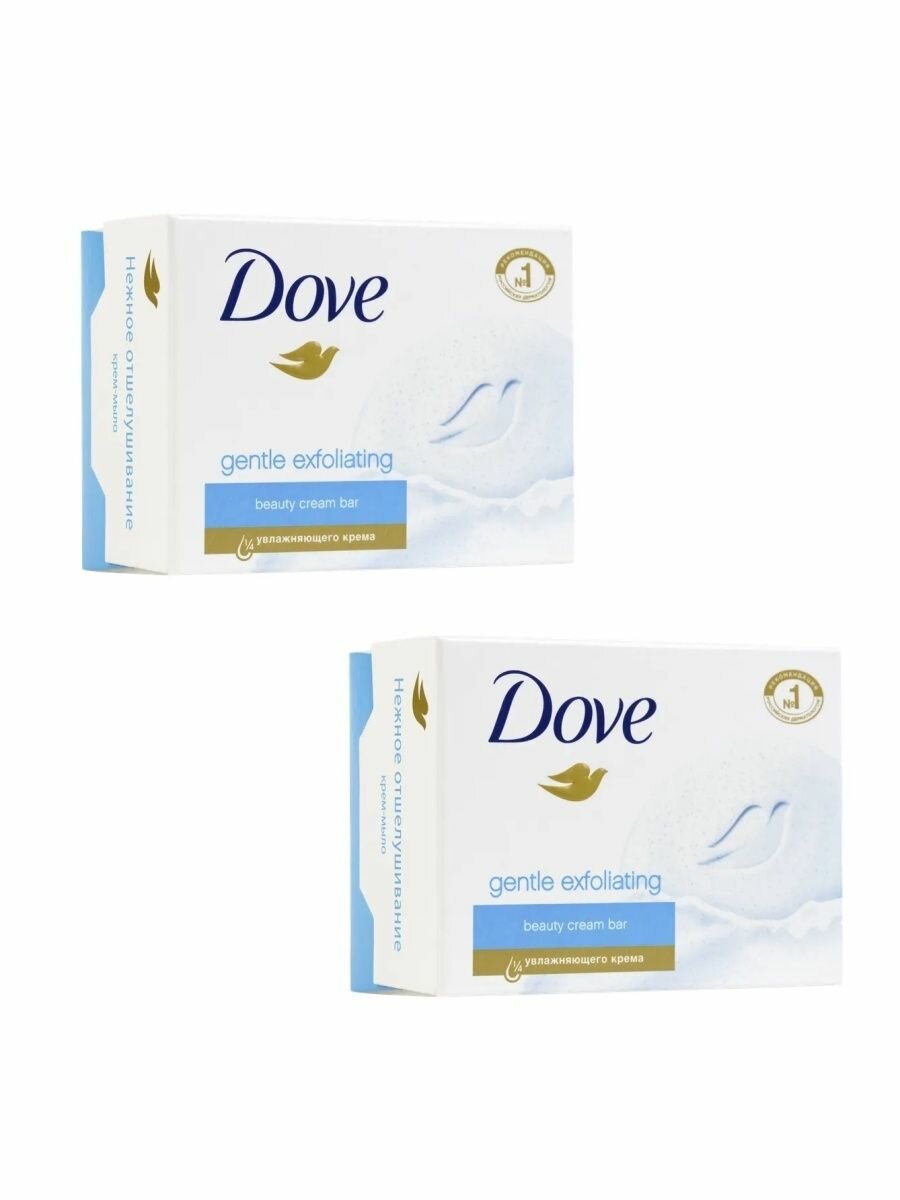 Dove Крем-мыло твердое Нежное отшелушивание,100 гр,2 шт