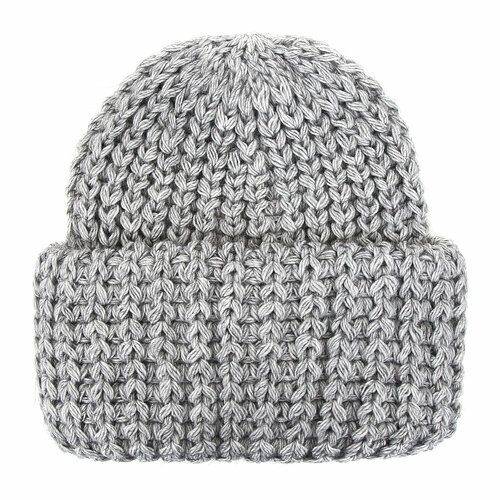 фото Шапка бини fabretti, размер 57, серый
