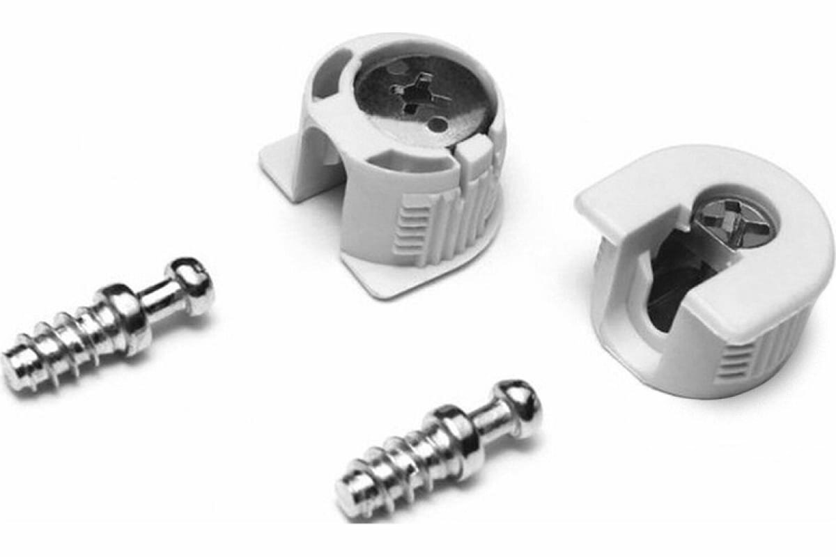 Эксцентриковая стяжка Tech-Krep белая D20мм (2 шт) - фото №1