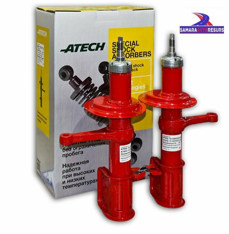 Амортизатор передней подвески "ATECH" SPORT-OIL 2108-2110 с занижением (-70) 2 шт. масляные (к-т)