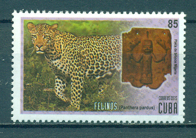 Почтовые марки Куба 2015г. "Леопард" Кошки, Хищники, Леопарды MNH