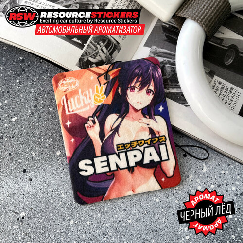 фото Ароматизатор для автомобиля senpai purple, черный лед / resource stickers