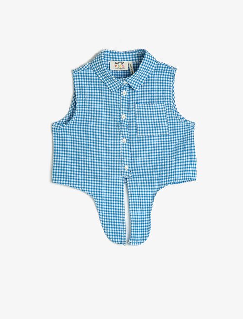 Рубашка KOTON, размер 7-8 лет, синий