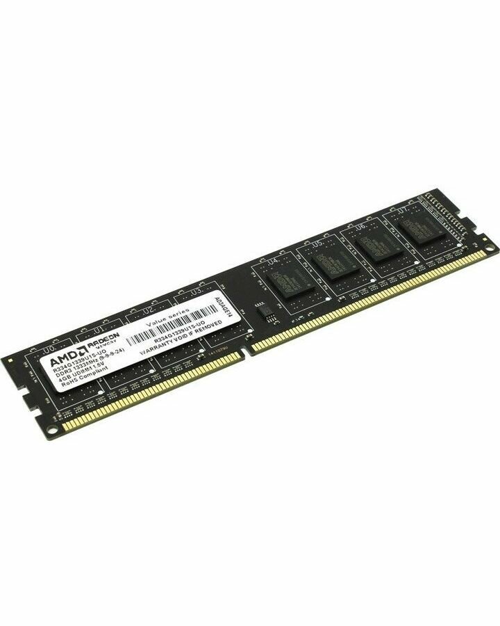 Память оперативная AMD Radeon 4GB DDR3 1333 DIMM R3 Value Series Black (R334G1339U1S-U)