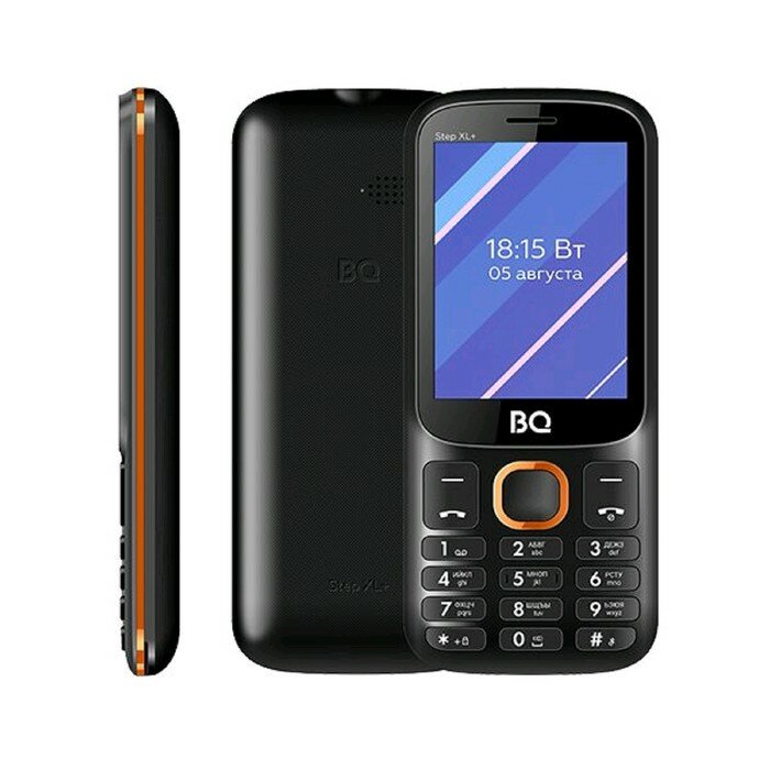 Сотовый телефон BQ M-2820 Step XL+ 2,8", 32Мб, microSD, 1000mAh, 2 sim, чёрно-оранжевый