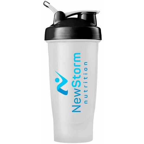 NewStorm Nutrition Шейкер спортивный с шариком 600 мл (прозрачно-черный) шейкер спортивный для протеина спортивного питания коктейлей