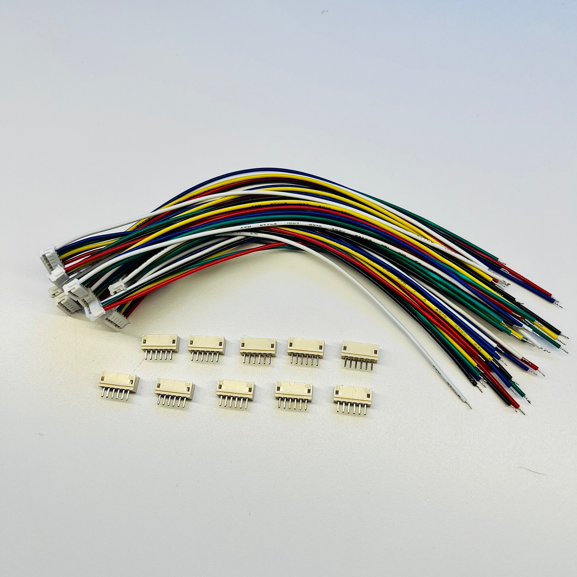 Набор кабелей с разъемом JST ZH 1.5 мм 6pin 15см 5 штук