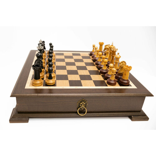 шахматный ларец отечественная война 1812 г доска бук 39х39 см 125102 Шахматный ларец Империя