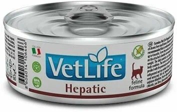 Farmina Vet Life Cat Hepatic влажный корм для кошек при заболевании печени, в консервах - 85 г