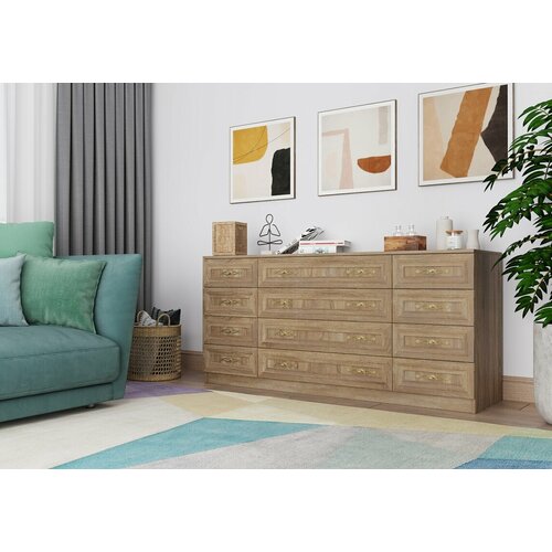 Комод Карлос-069 Дуб Сонома 160x45x75 дуб светлый