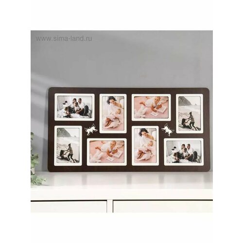 Фоторамка ХДФ на 8 фото 10x15 см пластиковый экран 1681₽