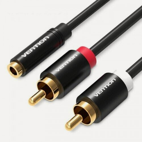 Изображение товара Кабель аудио 1xMini Jack - 2xRCA Vention VAB-R01-S200 2.0m