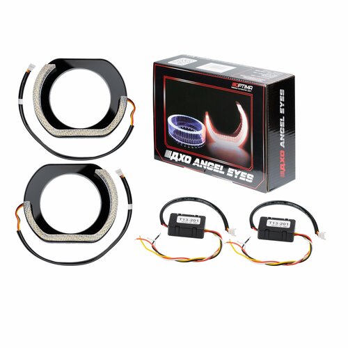 Ангельские глазки 3D с функцией ДХО/Поворотник Optima Light на линзу 3,0