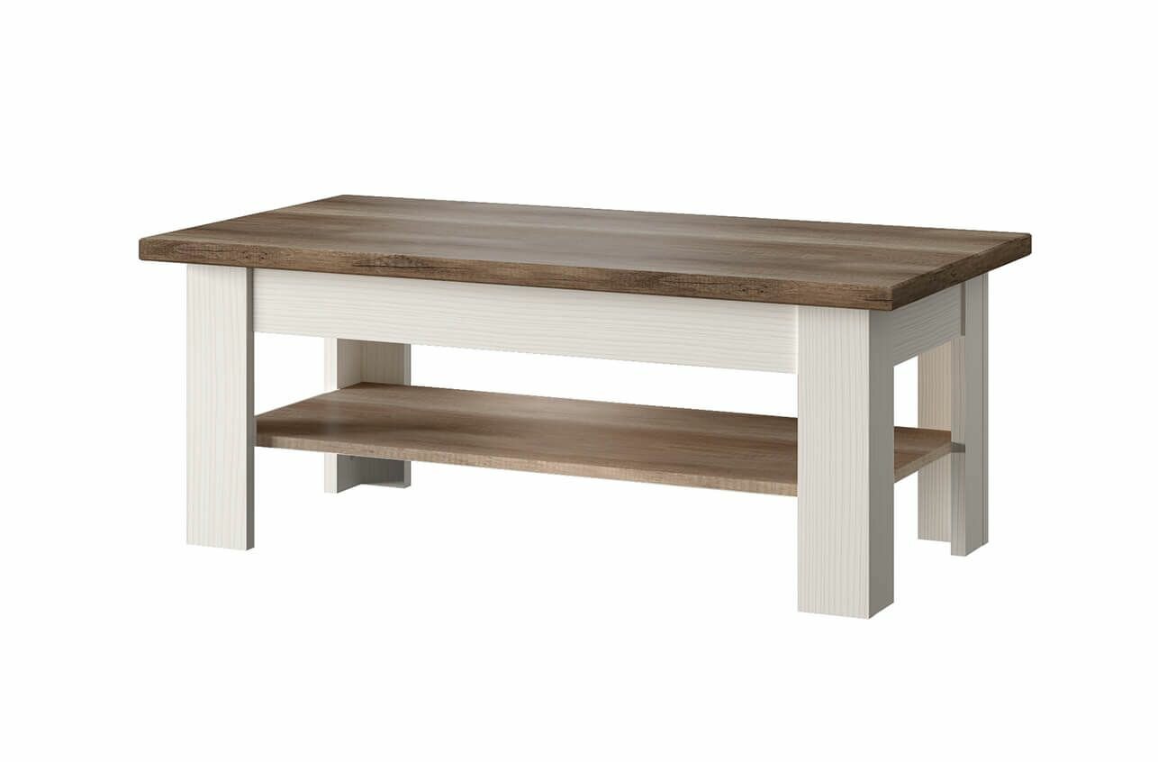 Журнальный стол PROVENCE 115 x 45 x 60 (см), Вудлайн кремовый/Дуб каньон. ANREX
