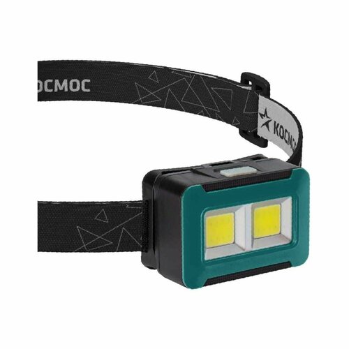 Налобный фонарь Космос KOC517B цвет черный пластик USB-шнур 4ВтCob 3хAAА 1шт 649₽