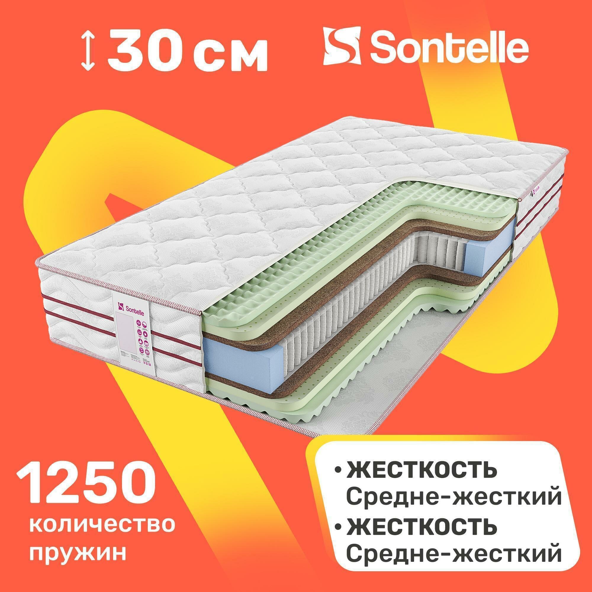 Матрас с независимыми пружинами Sontelle Imprest Natura Medium R 60x120