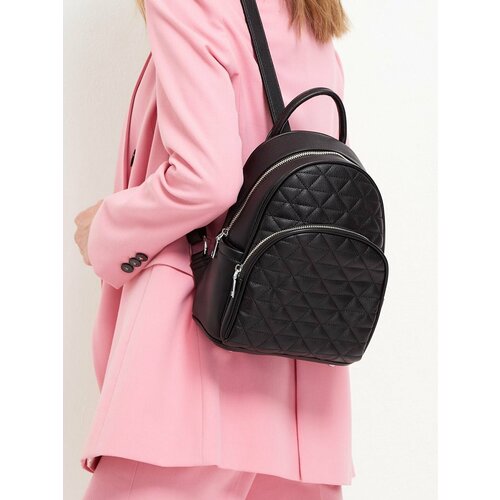 Рюкзак 2GO, фактура стеганая, черный