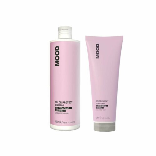 Набор для окрашенных волос (шампунь и кондиционер) Mood Color Protect, 400 мл + 290 мл