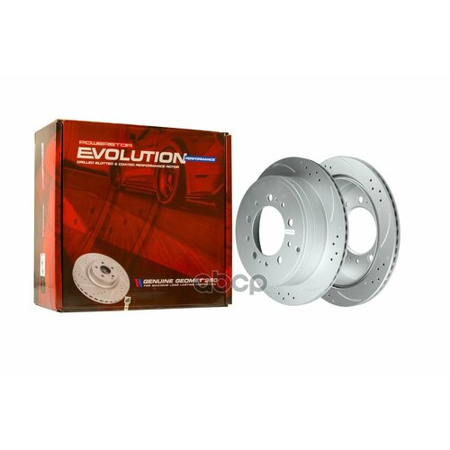 Jbr1355_задний Тормозной Диск Evolution С Перфорацией И Насечками, В Покрытии Geomet Jbr1355 POWER STOP арт. JBR1355