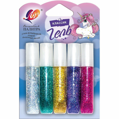 Набор для творчества гель с блёстками блеск 5цв12С 761-08 296₽