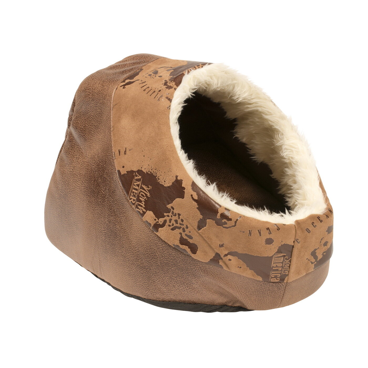 Лежак - домик для кошек DUVO+ "Cuddy Cave Explorer", коричневый, 45х35см (Бельгия)