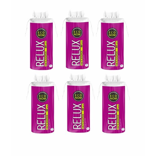 Relux Ватные диски, 80 шт, 6 упаковок