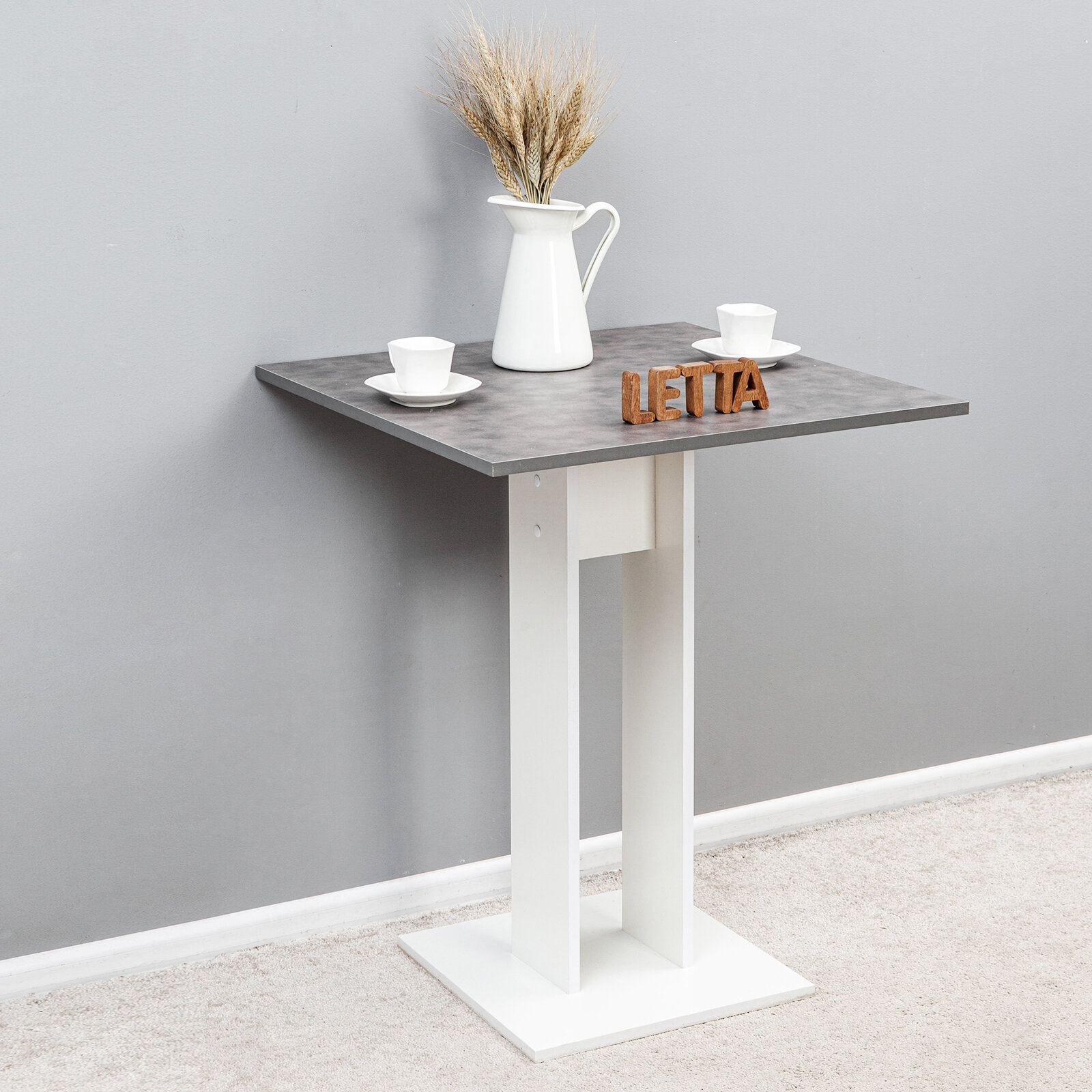 фото Стол обеденный кухонный Мальта Лайт Дуб сонома/Белый 650х780х650