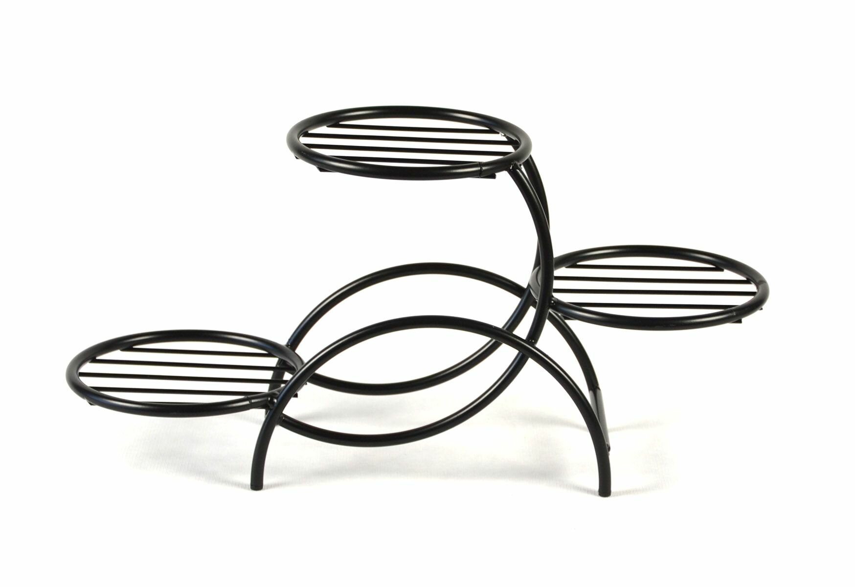 Подставка Кузнечик / черный / 3 корзинки