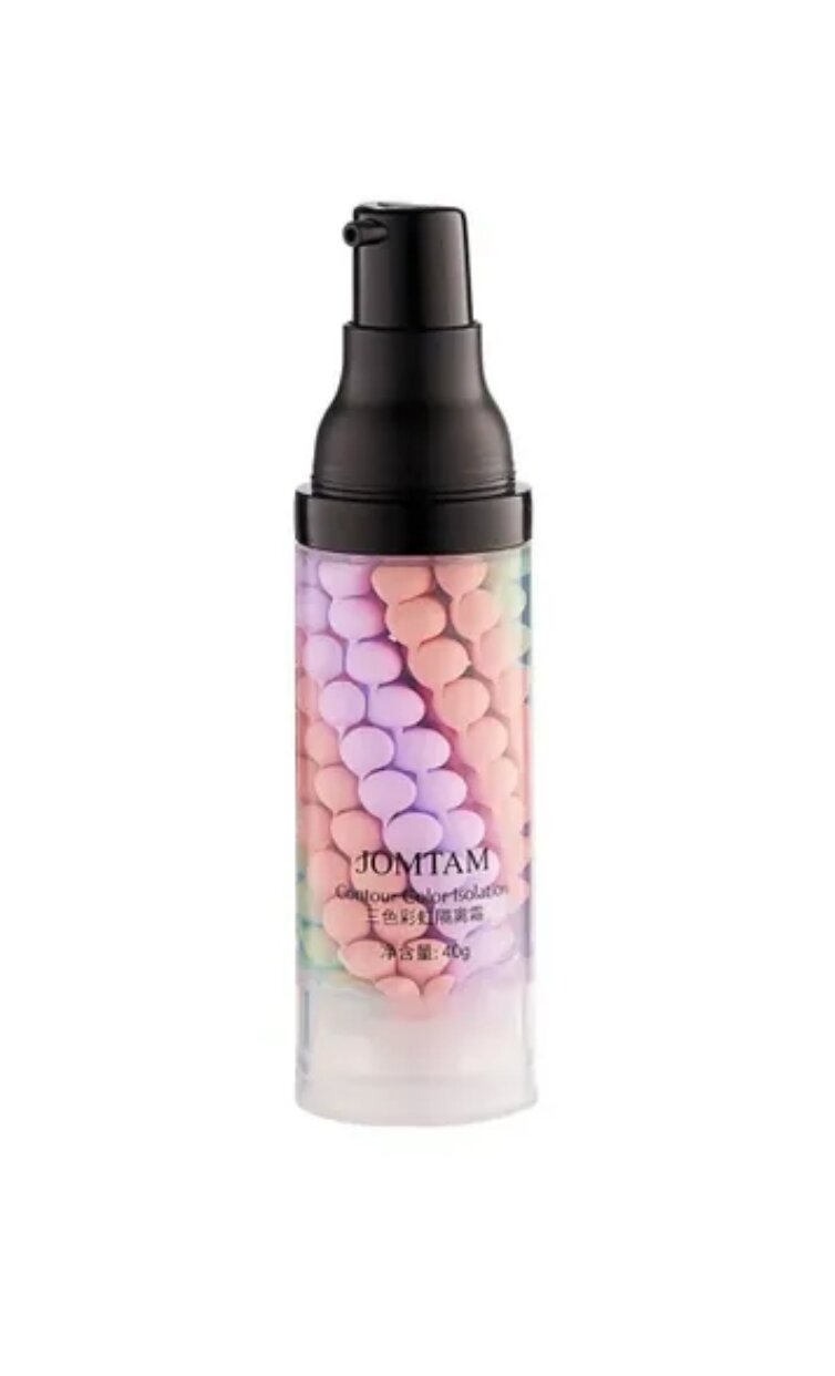 Jomtam Трехцветная выравнивающая основа под макияж Isolation Three Color Grooming, 40 г, розовый/зеленый/фиолетовый — фото 1