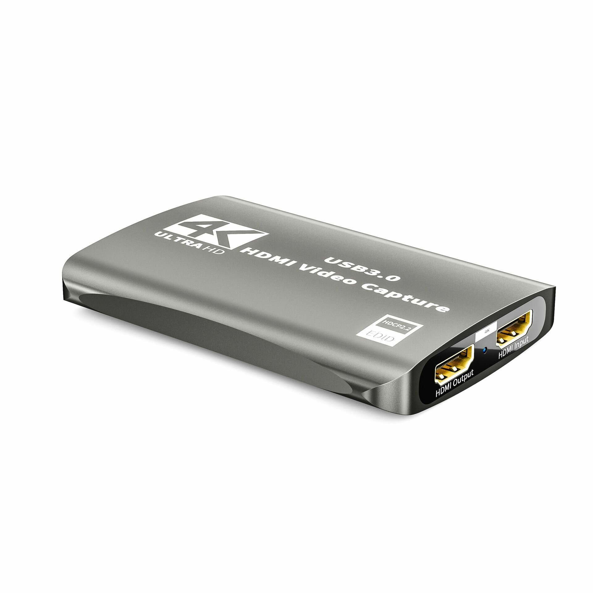 Карта видеозахвата 4K GSMIN AA-12 Video Capture USB 3.0 захват видео Playstation, Xbox, Nintendo Switch, DSLR камера (Серебристый)