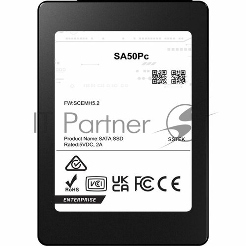 Твердотельный накопитель PHISON SSD SA50Pc 3840GB SATA 25 3D TLC R530W500MBs 9840 KIOPS 1DWPD SSD Enterprise Solid State Drive 1 year OEM 88572₽