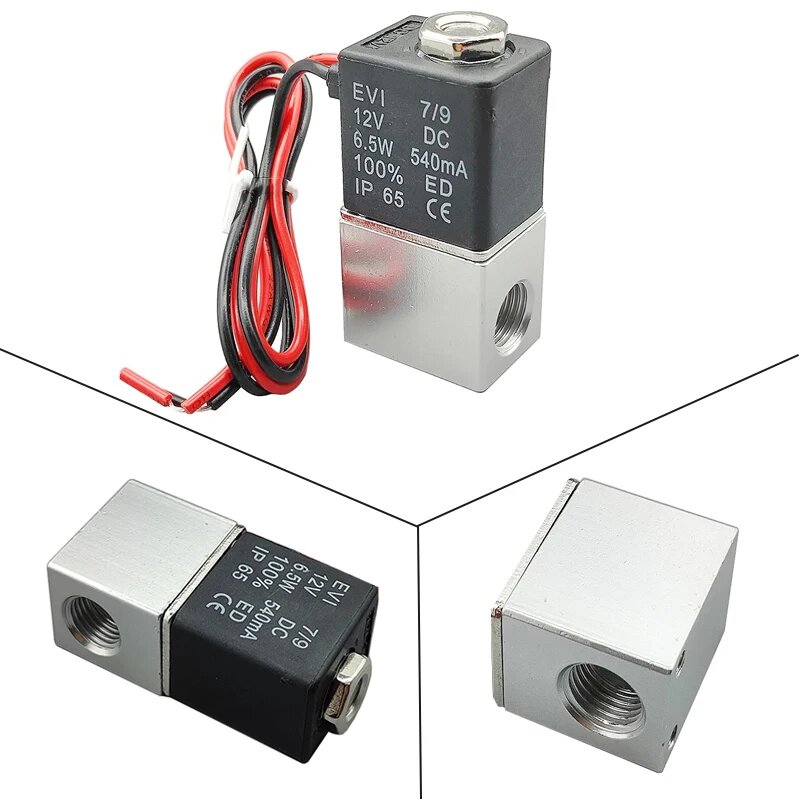 Электромагнитный клапан 1/4" 1/8" 2-х позиционный, 1/4", DC 12V, NPT